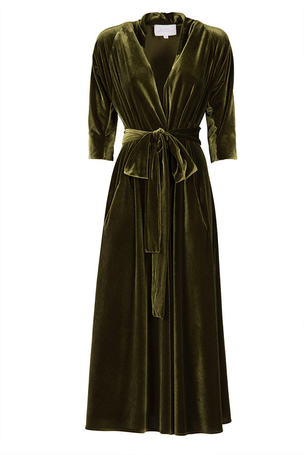Vestito Luisa in Velluto con Incrocio