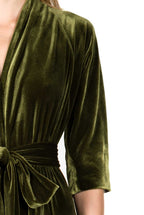 Vestito Luisa in Velluto con Incrocio
