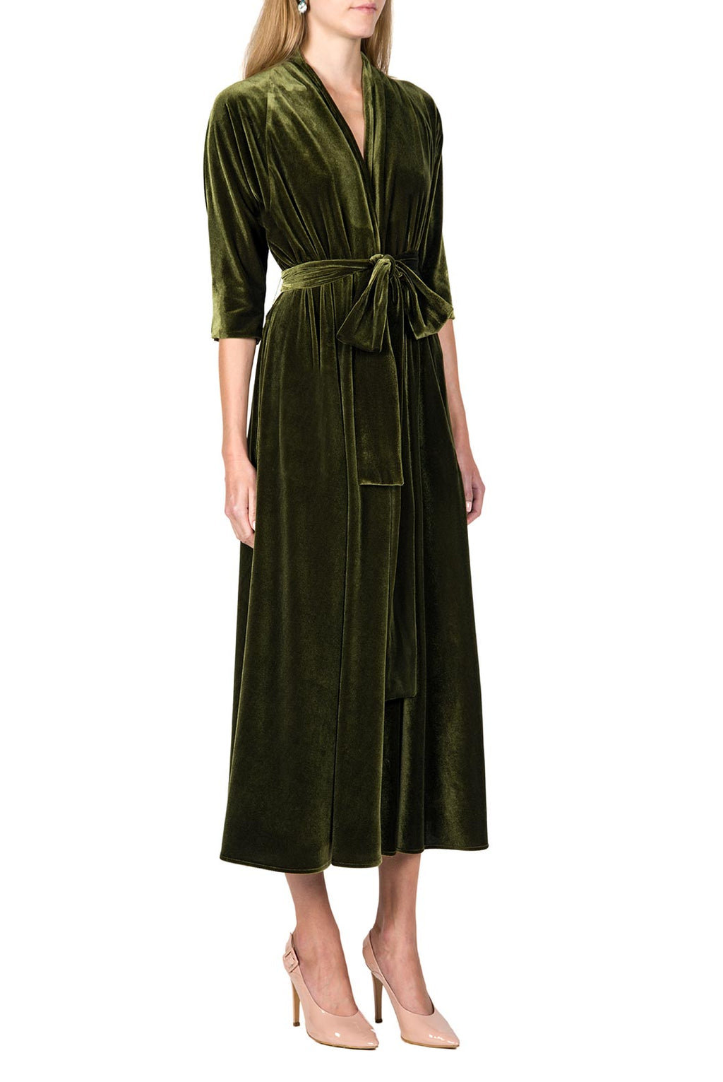 Vestito Luisa in Velluto con Incrocio