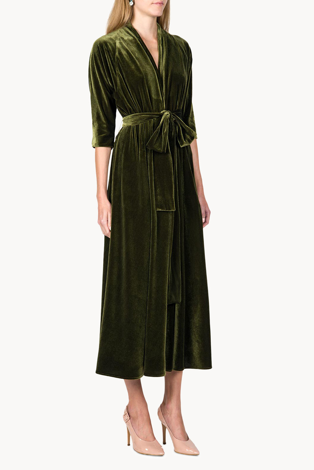 Vestito Luisa in Velluto con Incrocio