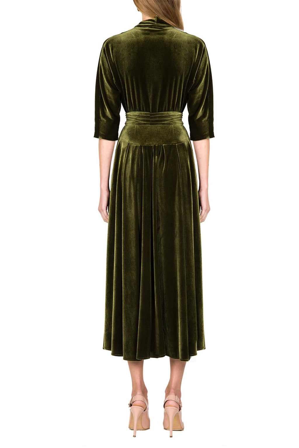 Vestito Luisa in Velluto con Incrocio