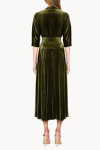 Vestito Luisa in Velluto con Incrocio