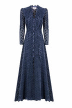 Floral Embroidered Bottoncino Dress
