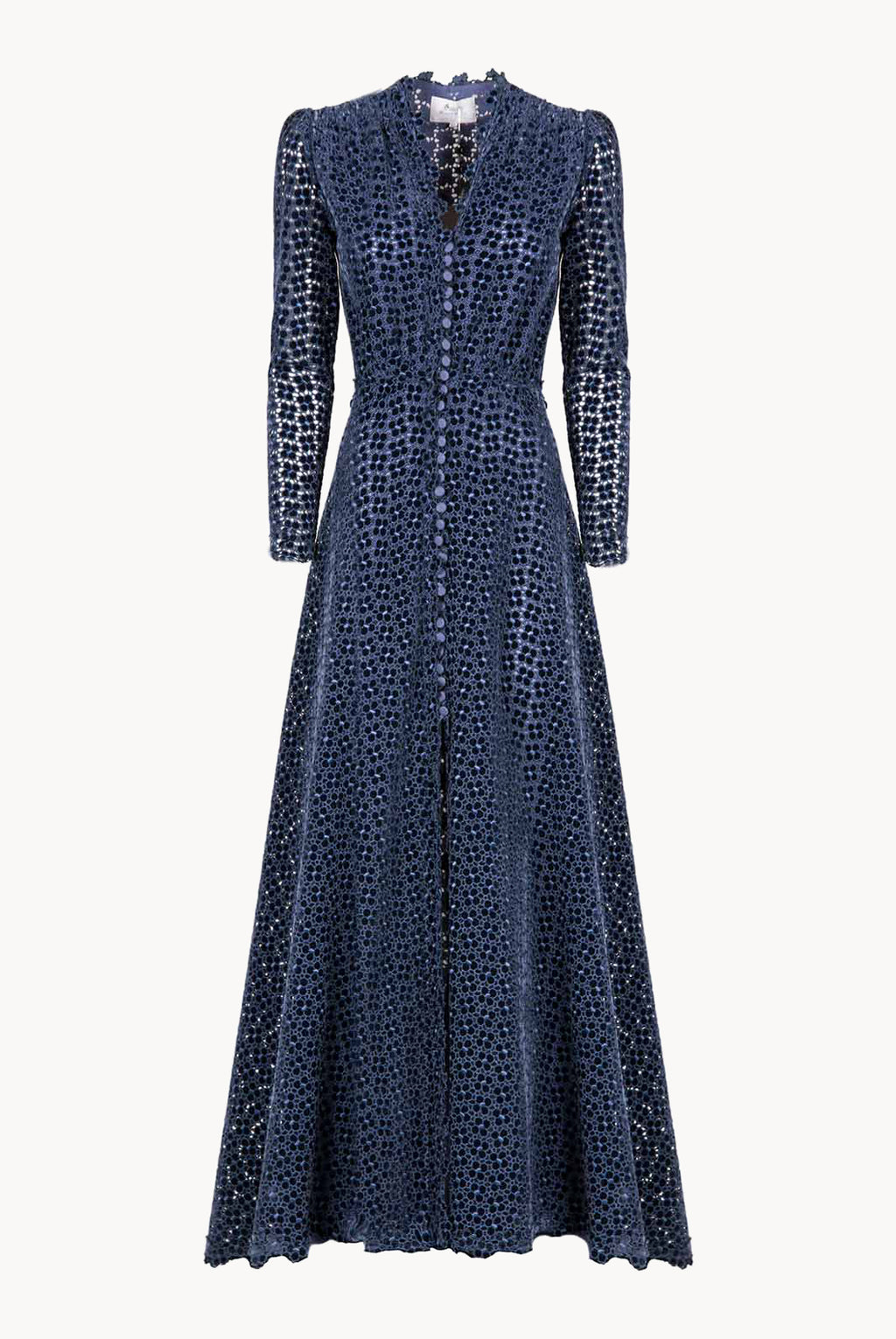 Floral Embroidered Bottoncino Dress