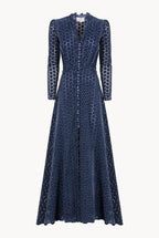 Floral Embroidered Bottoncino Dress