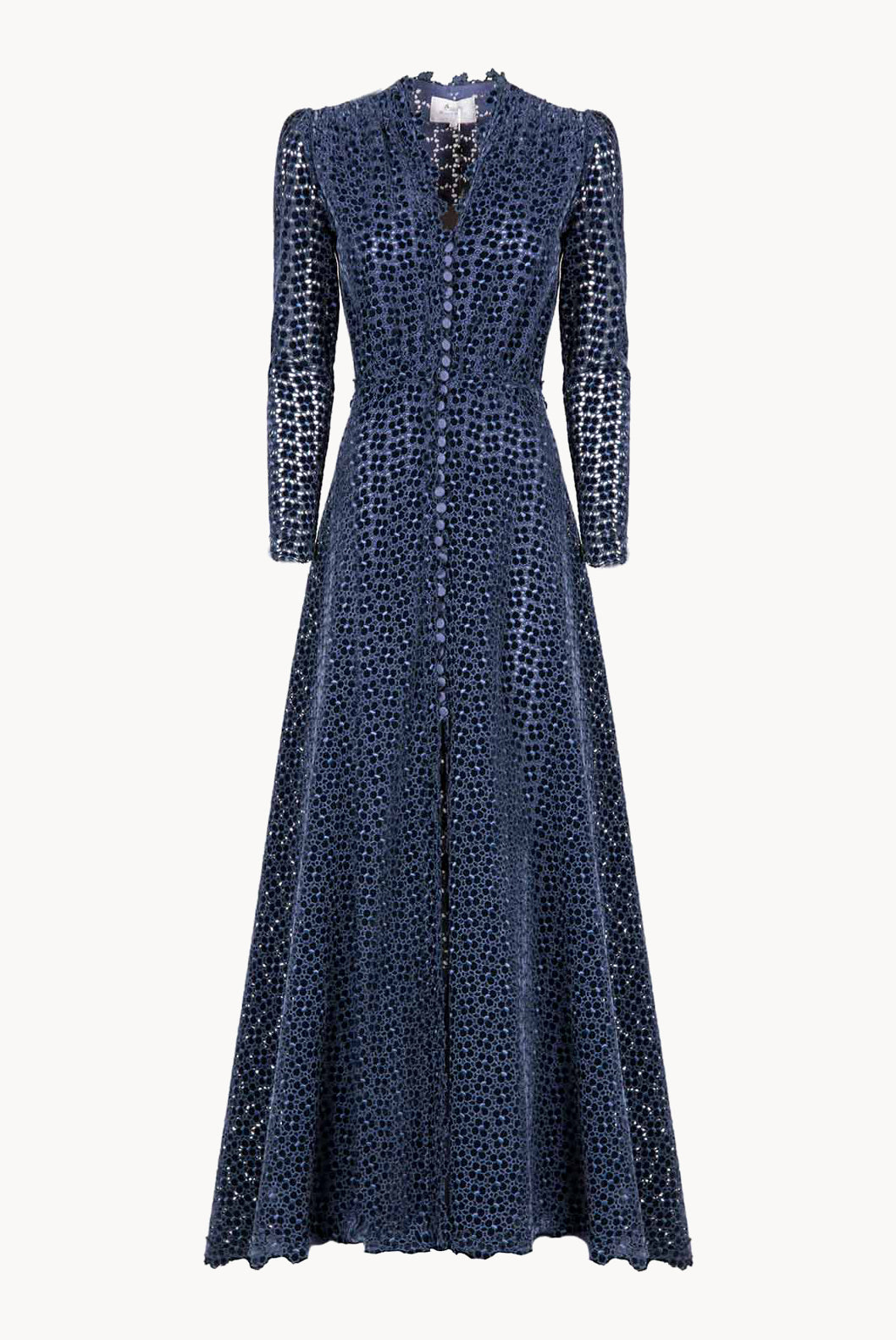 Floral Embroidered Bottoncino Dress