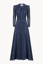 Floral Embroidered Bottoncino Dress