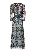 Vestito Midi in Tulle Ricamato con Paillettes