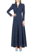 Floral Embroidered Bottoncino Dress