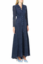Floral Embroidered Bottoncino Dress
