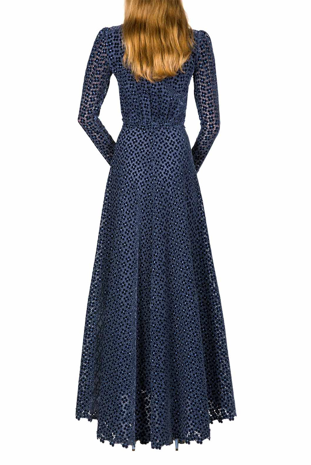 Floral Embroidered Bottoncino Dress