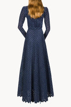 Floral Embroidered Bottoncino Dress