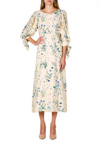 Cream Herbarium Midi Dress