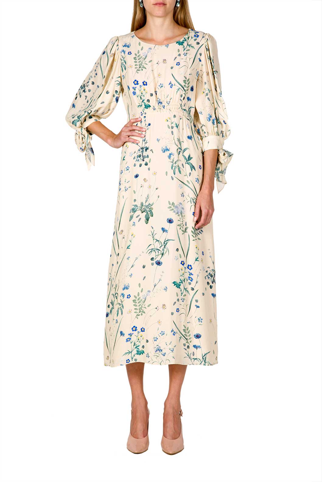 Vestito midi Herbarium crema