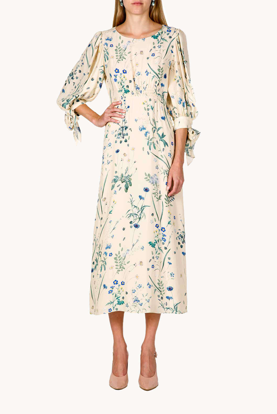 Vestito midi Herbarium crema