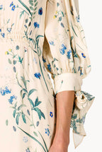 Cream Herbarium Midi Dress