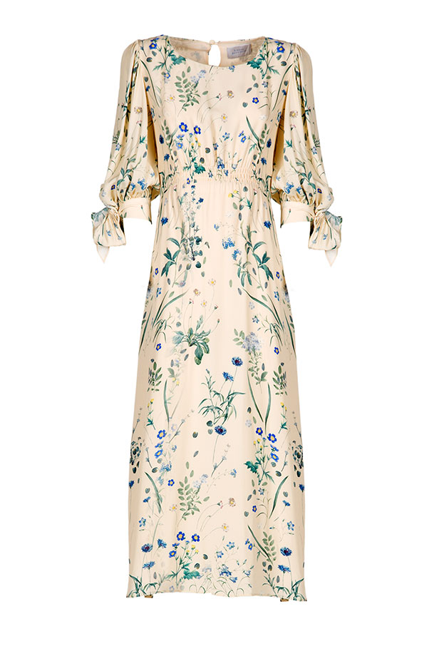 Vestito midi Herbarium crema