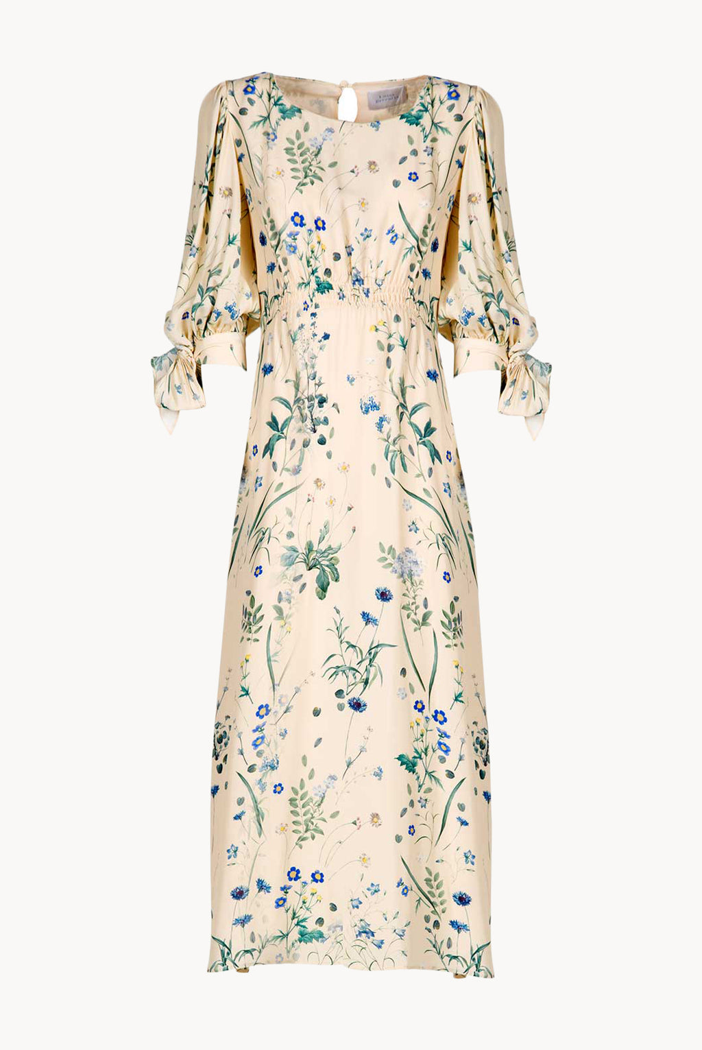 Cream Herbarium Midi Dress