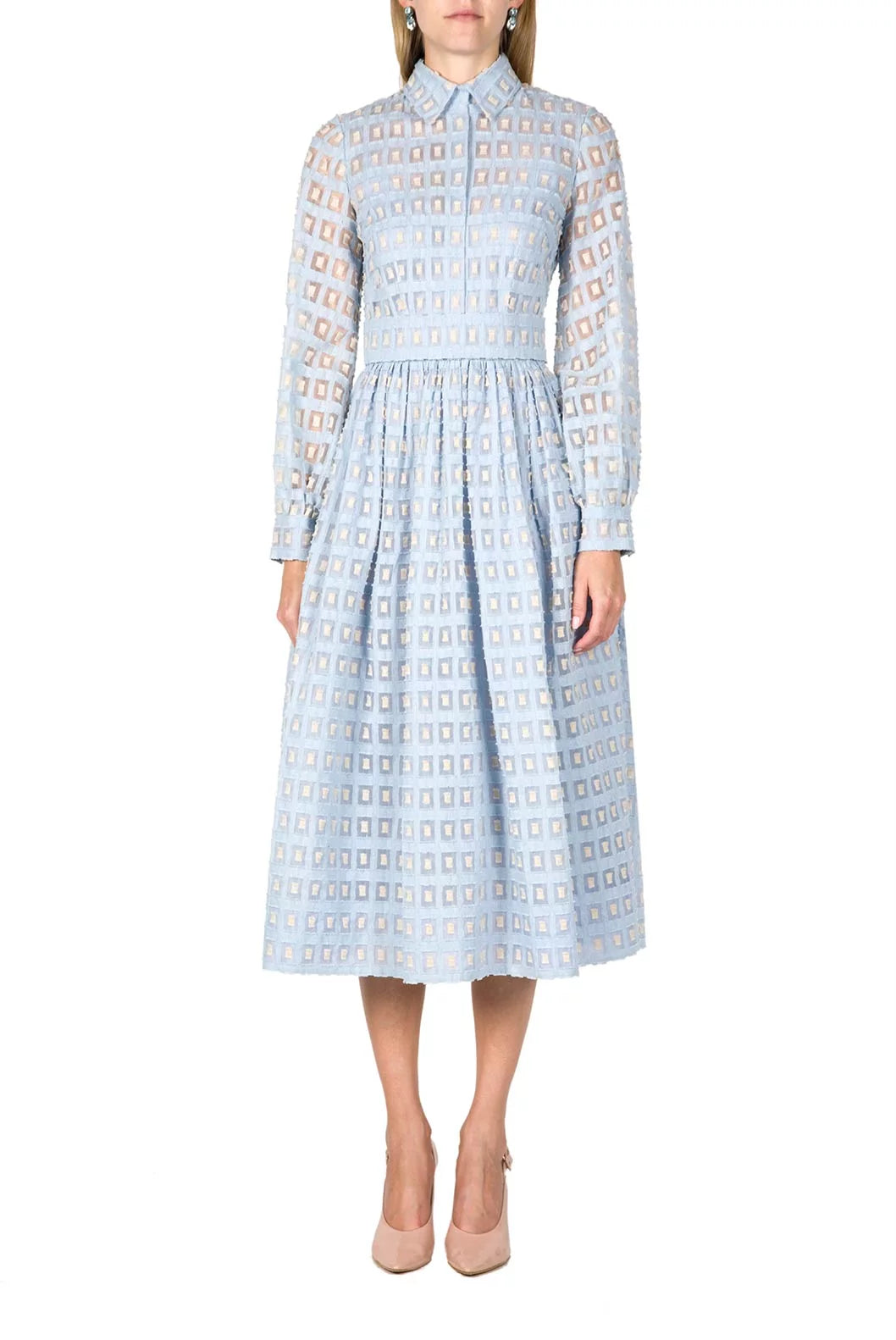 Vestito midi con applicazioni Fil Coupè