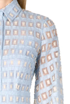 Vestito midi con applicazioni Fil Coupè
