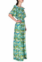 Tuta blu Monet scollata sulle spalle