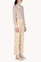Maglione polo con fiori