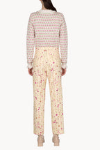 Maglione polo con fiori