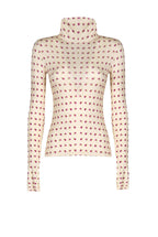 Vintage Buds Printed Beige Turtleneck
