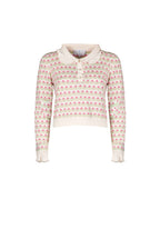 Maglione polo con fiori