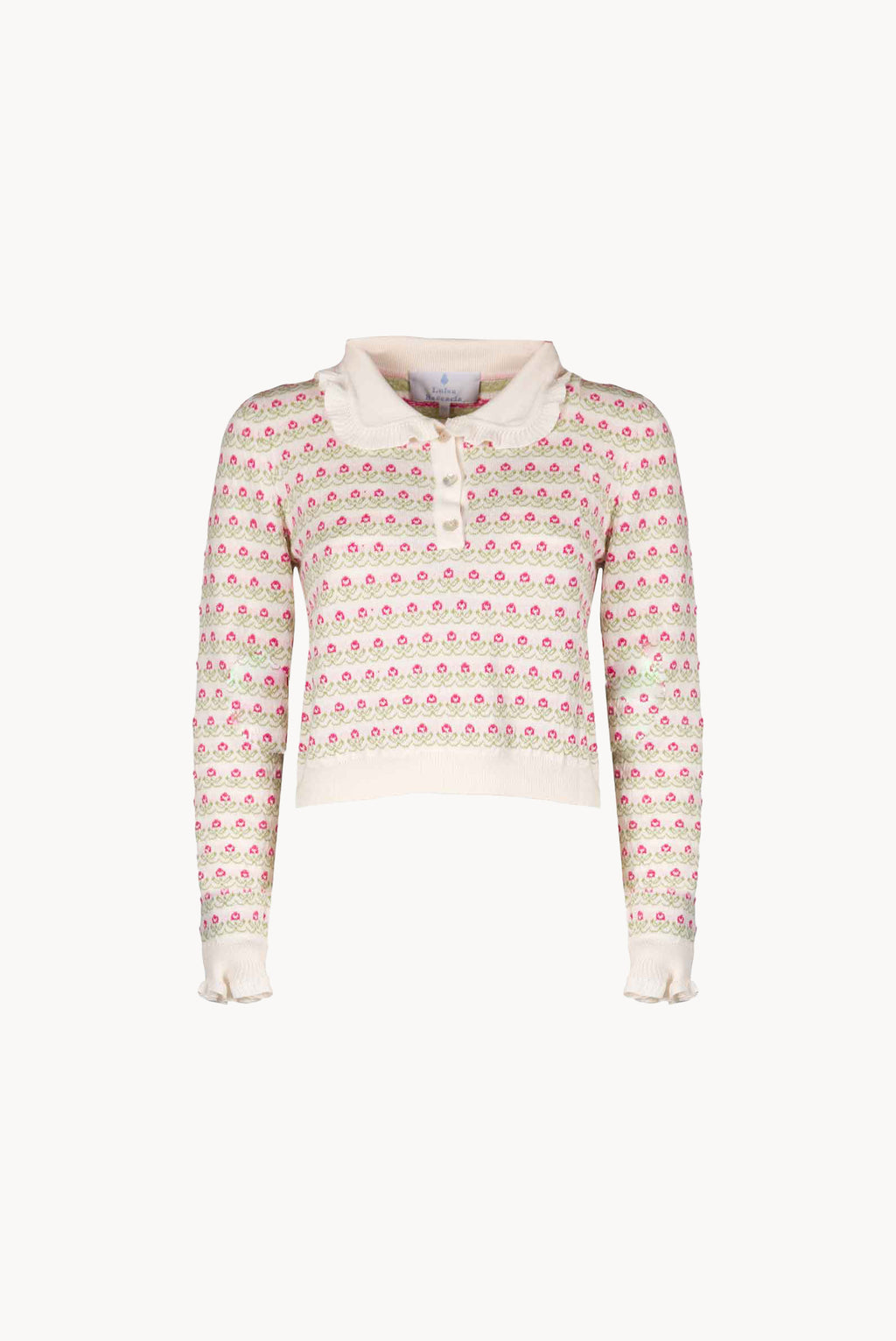 Maglione polo con fiori