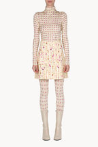 Flower Garland Velvet Mini Skirt
