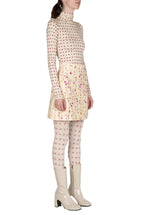 Vintage Buds Printed Beige Turtleneck