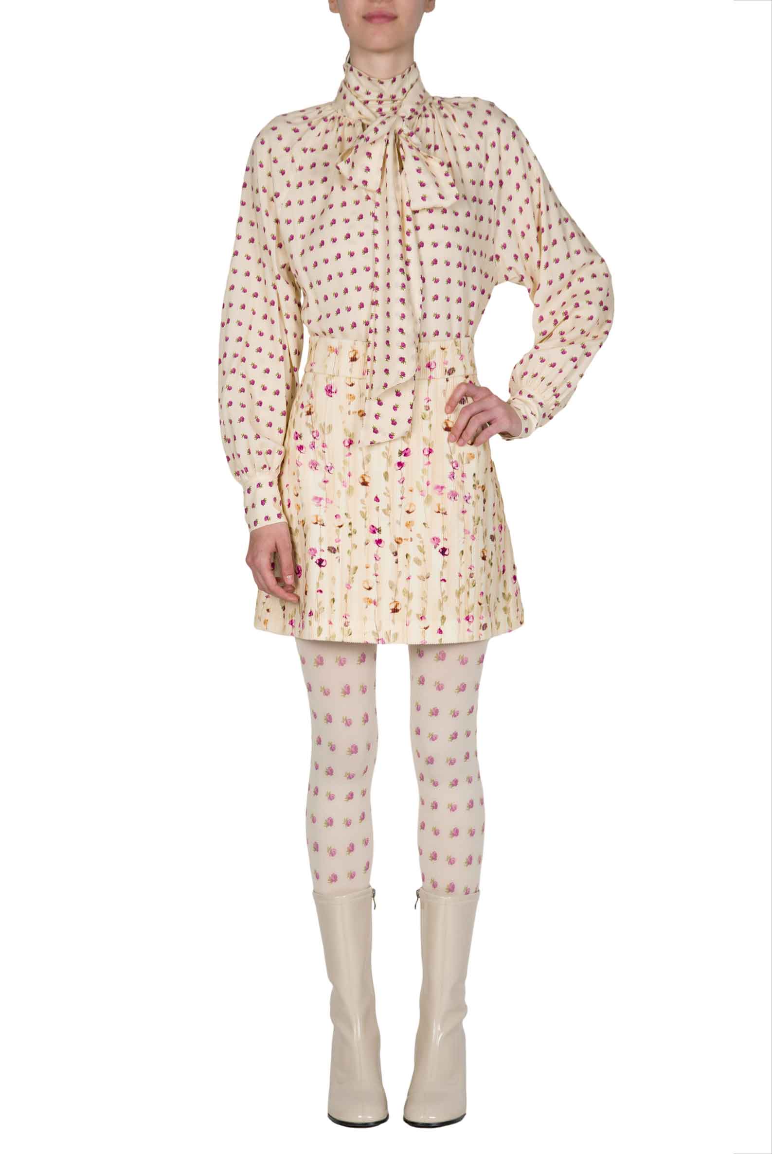 Camicia Vintage Buds con dettaglio a fiocco