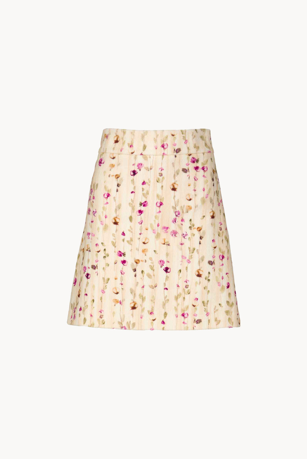 Flower Garland Velvet Mini Skirt