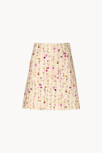 Flower Garland Velvet Mini Skirt