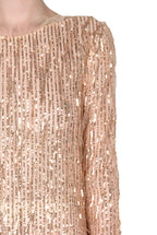 Abito degradé di paillettes con frange