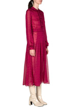 Vintage Buds Chiffon Crepone Midi Dress