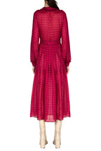 Vintage Buds Chiffon Crepone Midi Dress