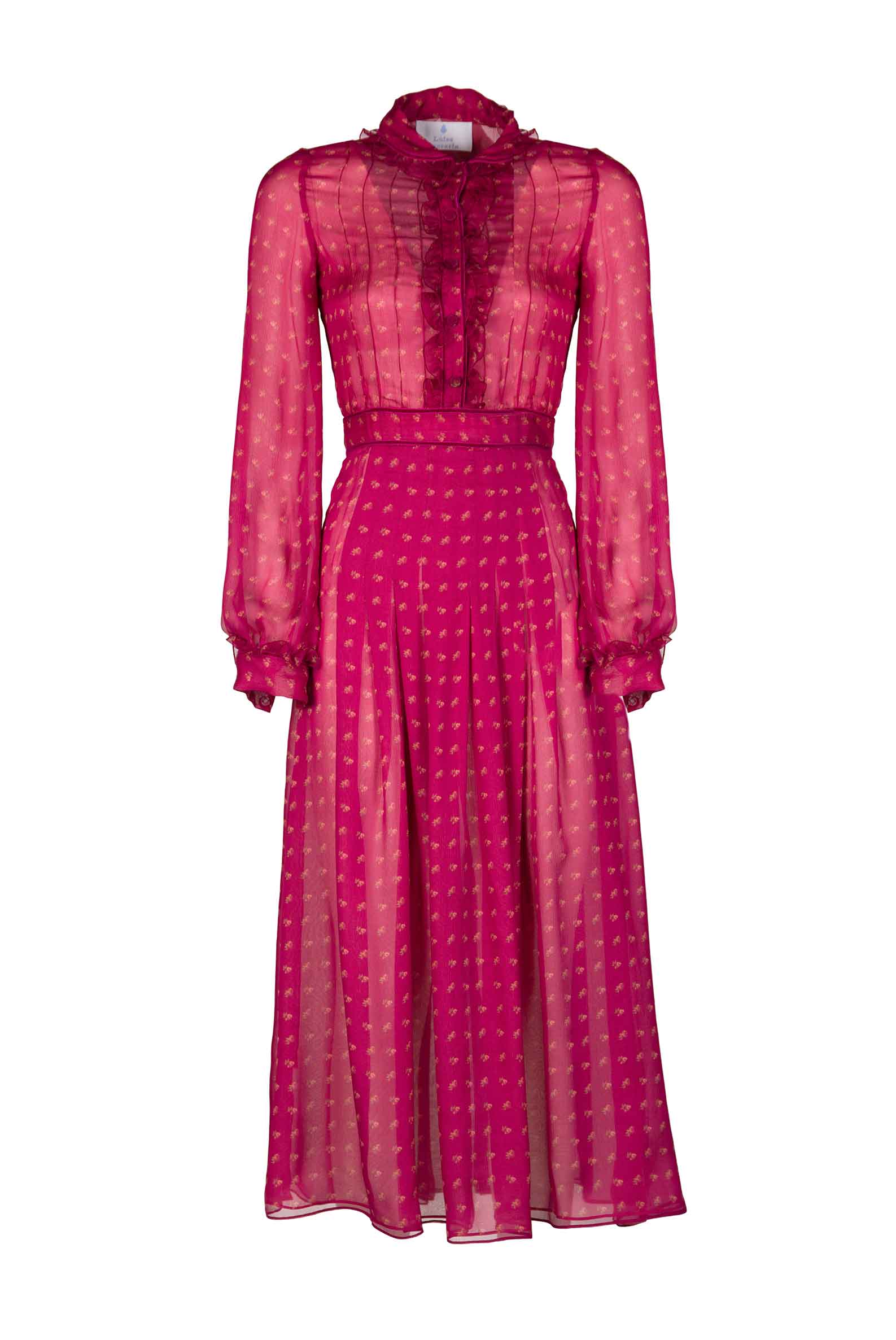 Abito midi in chiffon creponne Vintage Buds
