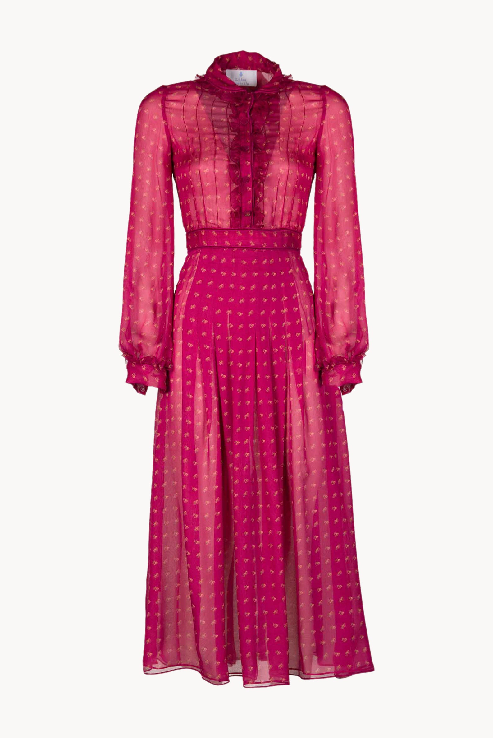 Abito midi in chiffon creponne Vintage Buds