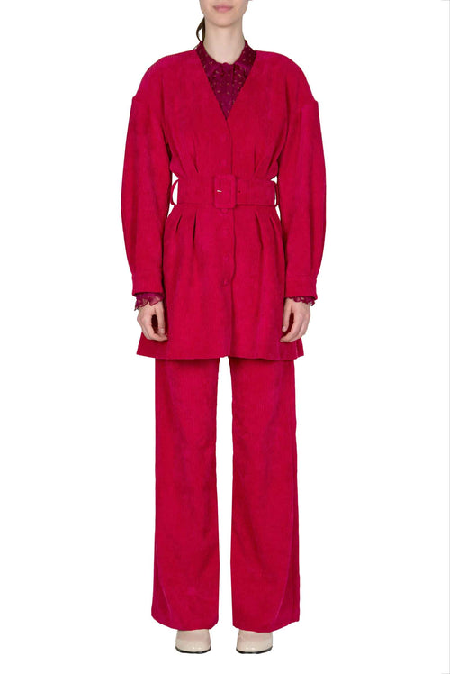 Corduroy Belted Dress