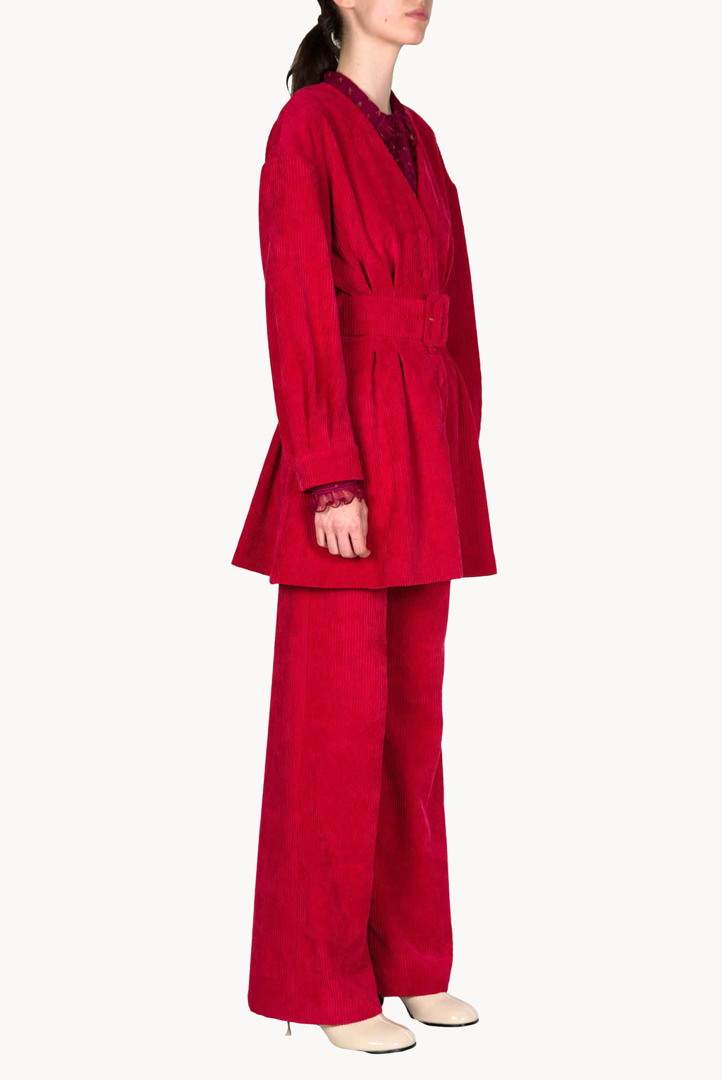 Corduroy Belted Dress