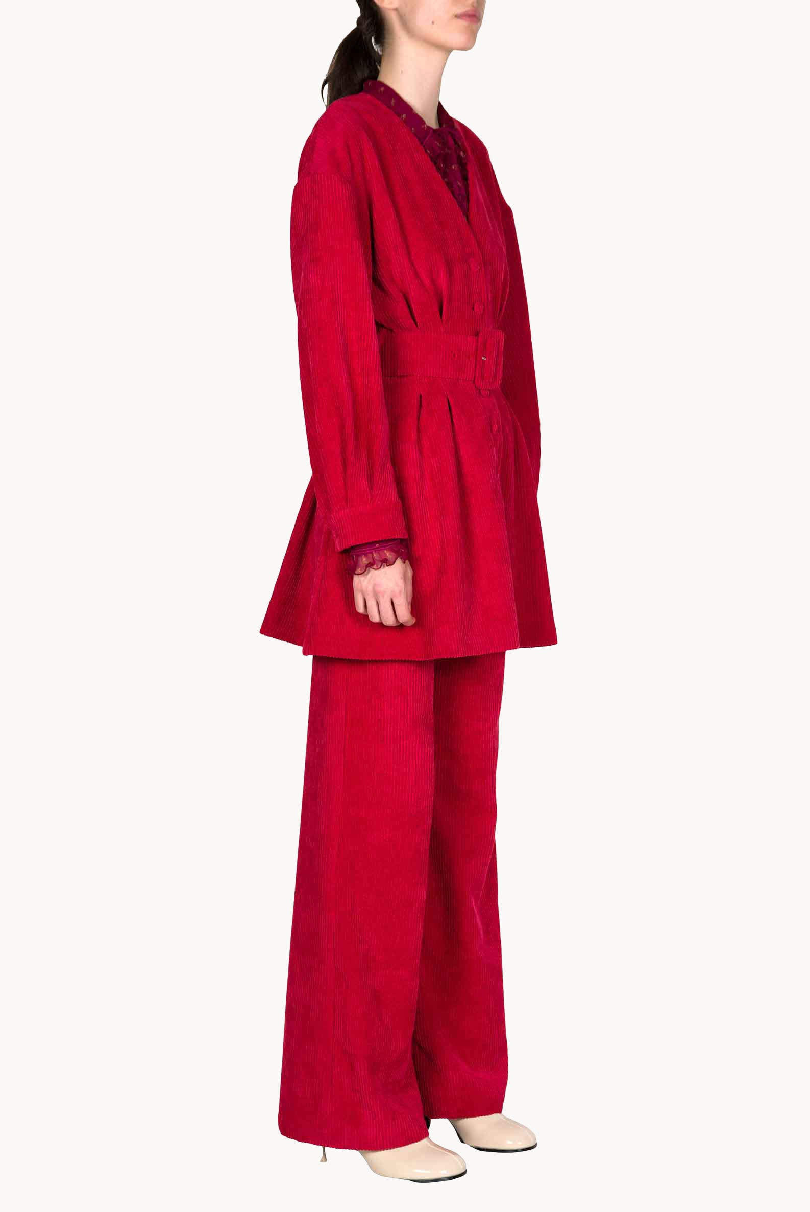 Corduroy Belted Dress