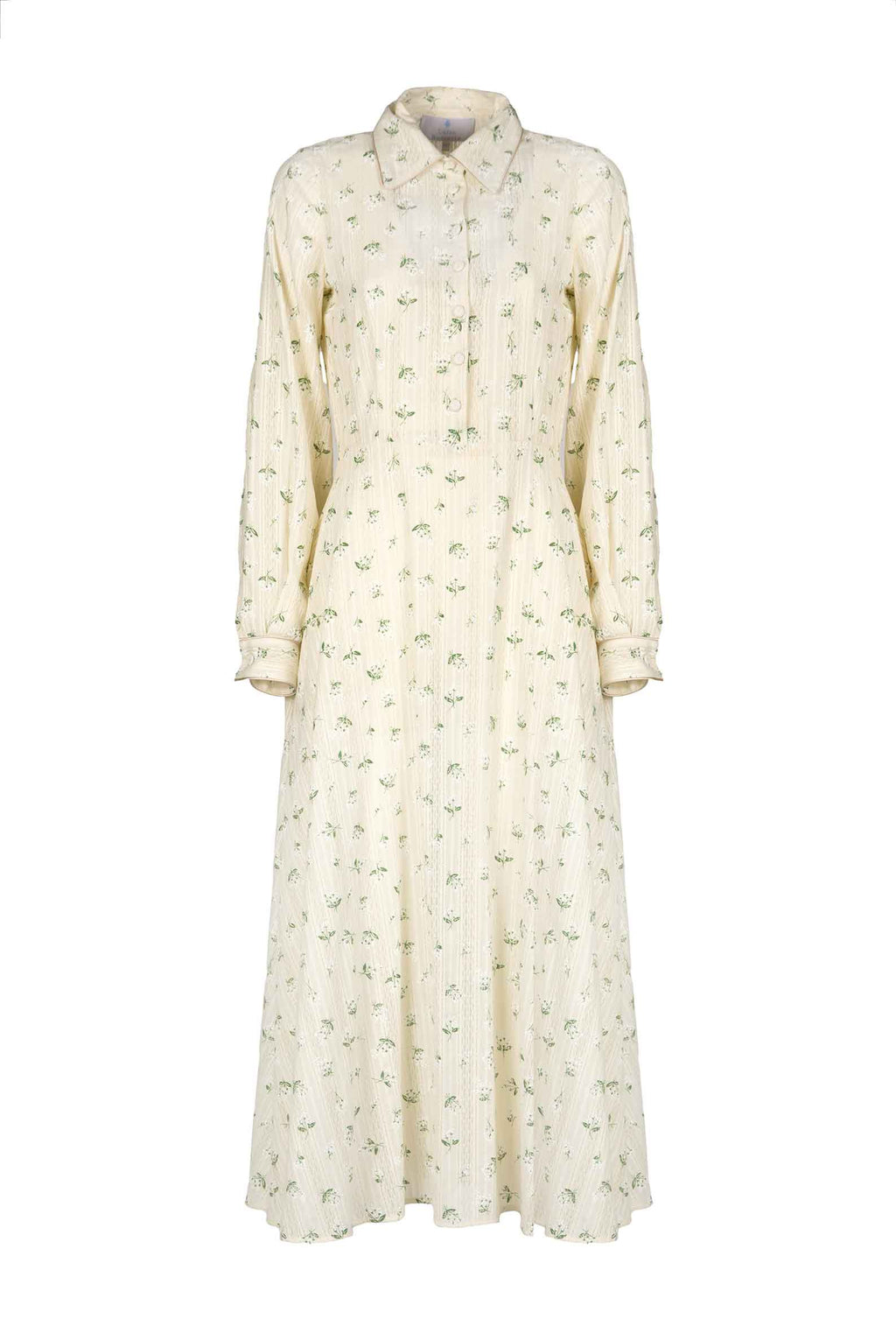 Cotton Printed Flower Jacquard Dress