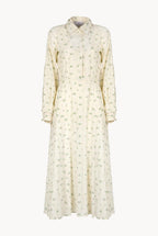 Cotton Printed Flower Jacquard Dress