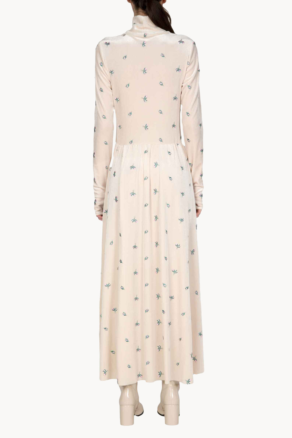 Long Velvet Turtleneck Dress