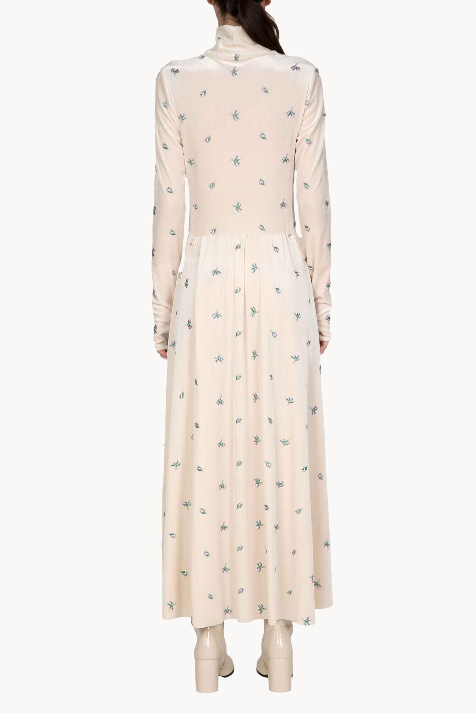 Long Velvet Turtleneck Dress