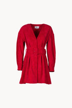 Corduroy Belted Dress