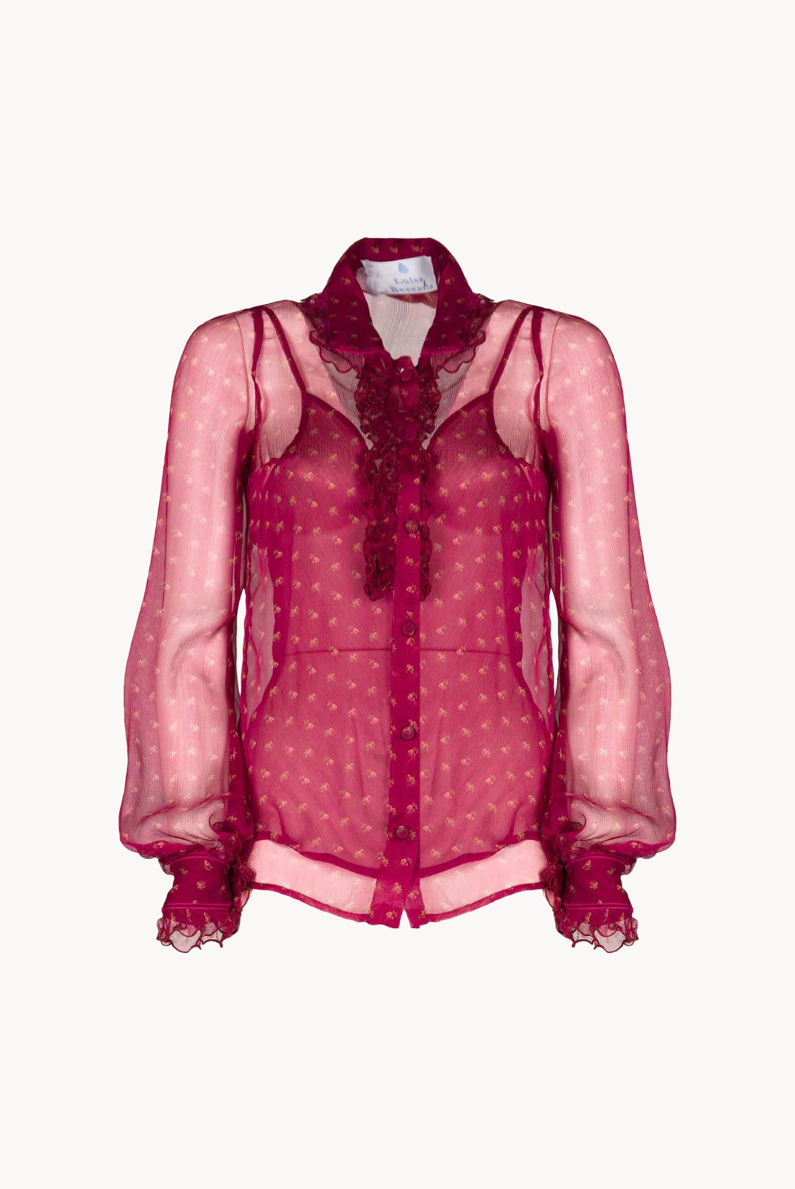 Vintage Buds Chiffon Crepone Shirt