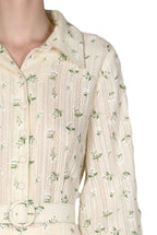 Cotton Printed Flower Jacquard Dress